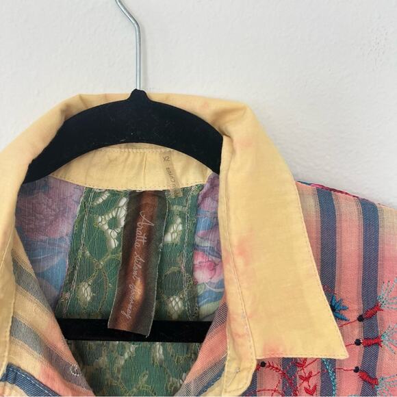 Aratta Silent Journey Beatriz Mixed Print Tunic Blouse - Picture 7 of 10